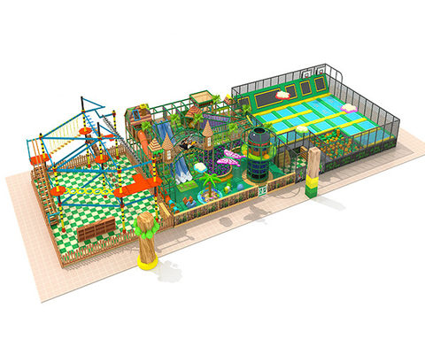 оборудование спортивной площадки тематических детей джунглей 5.2m крытое для центра ISO9001 игры семьи
