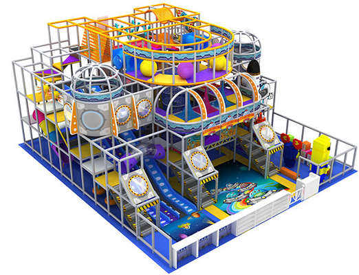 Оборудование спортивной площадки тематических детей космоса крытое многоуровневое с блоками EPP