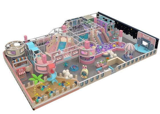Дети играют оборудование большое Playland игровой площадки игр мягкое с взрывным устройством шарика